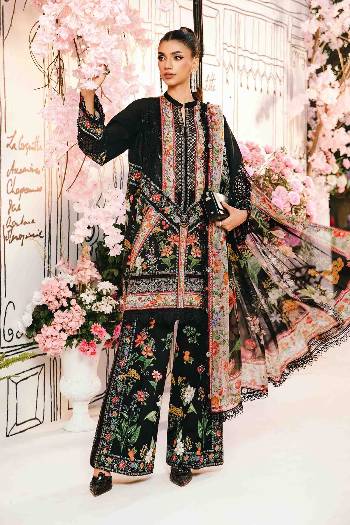 Maria B | M Prints Summer 25 | MPT-2610-B -  Maria B Ladies Clothes - Original Designer Dress - House of Maryam
