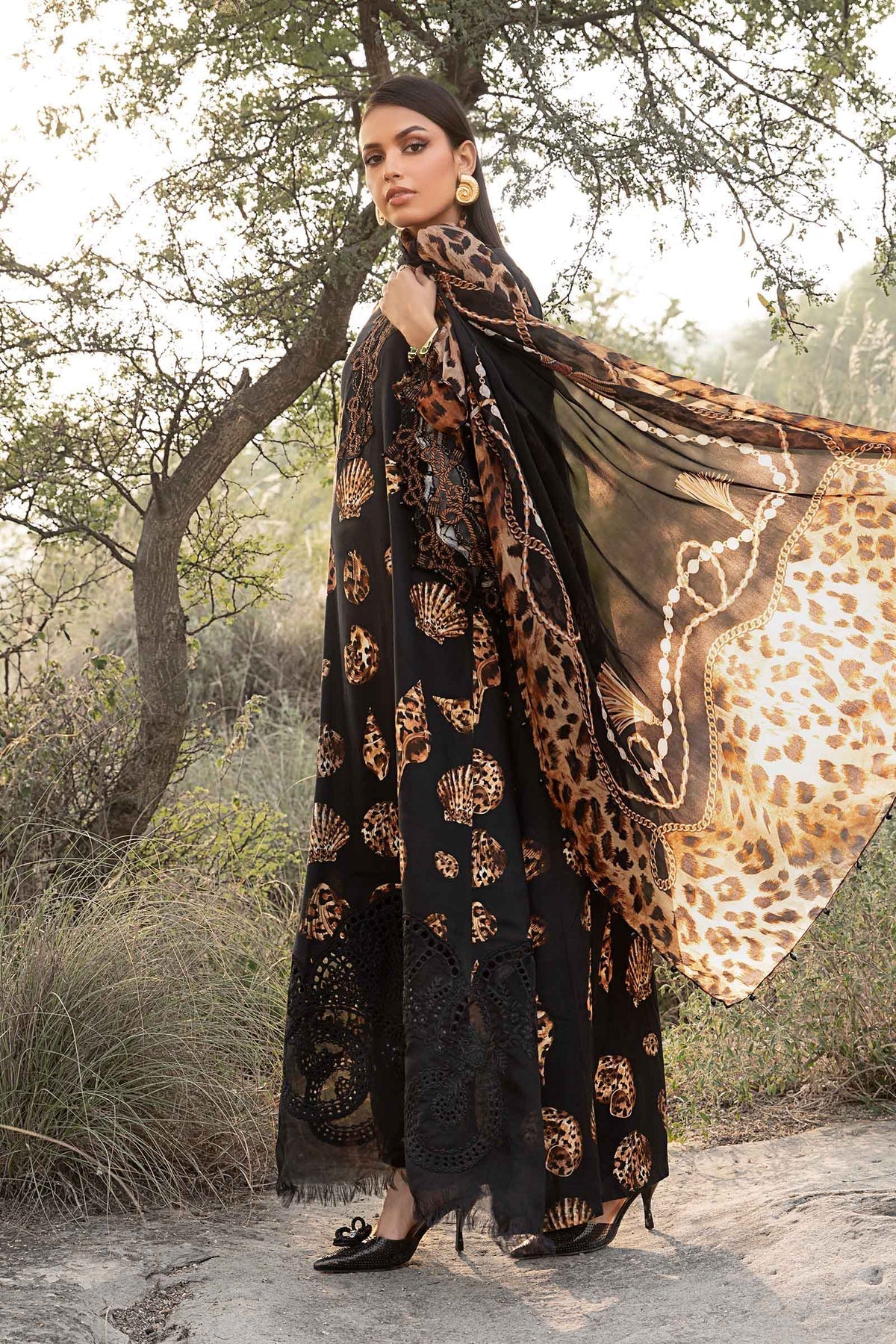 Maria B | M Prints Winter 24 | MPT-2410-B -  Maria B Ladies Clothes - Original Designer Dress - House of Maryam