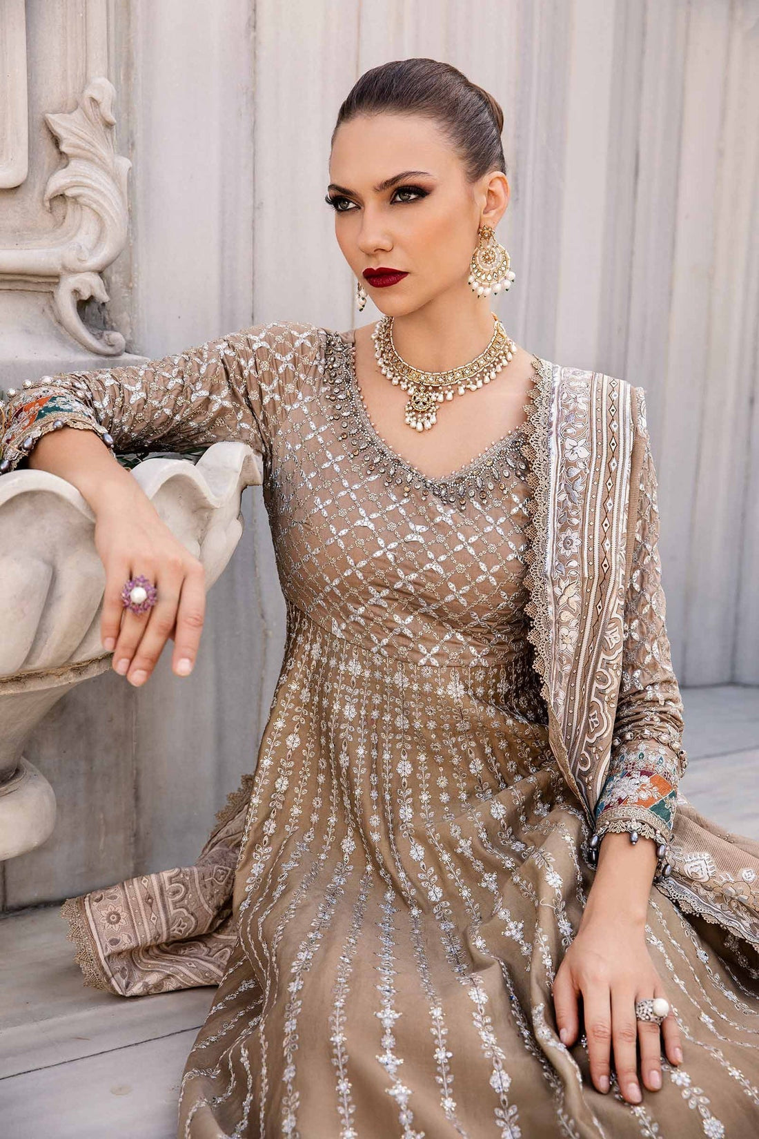 Maria B | Sateen Formals 24 | CST-810 -  Maria B Formal -  House of Maryam