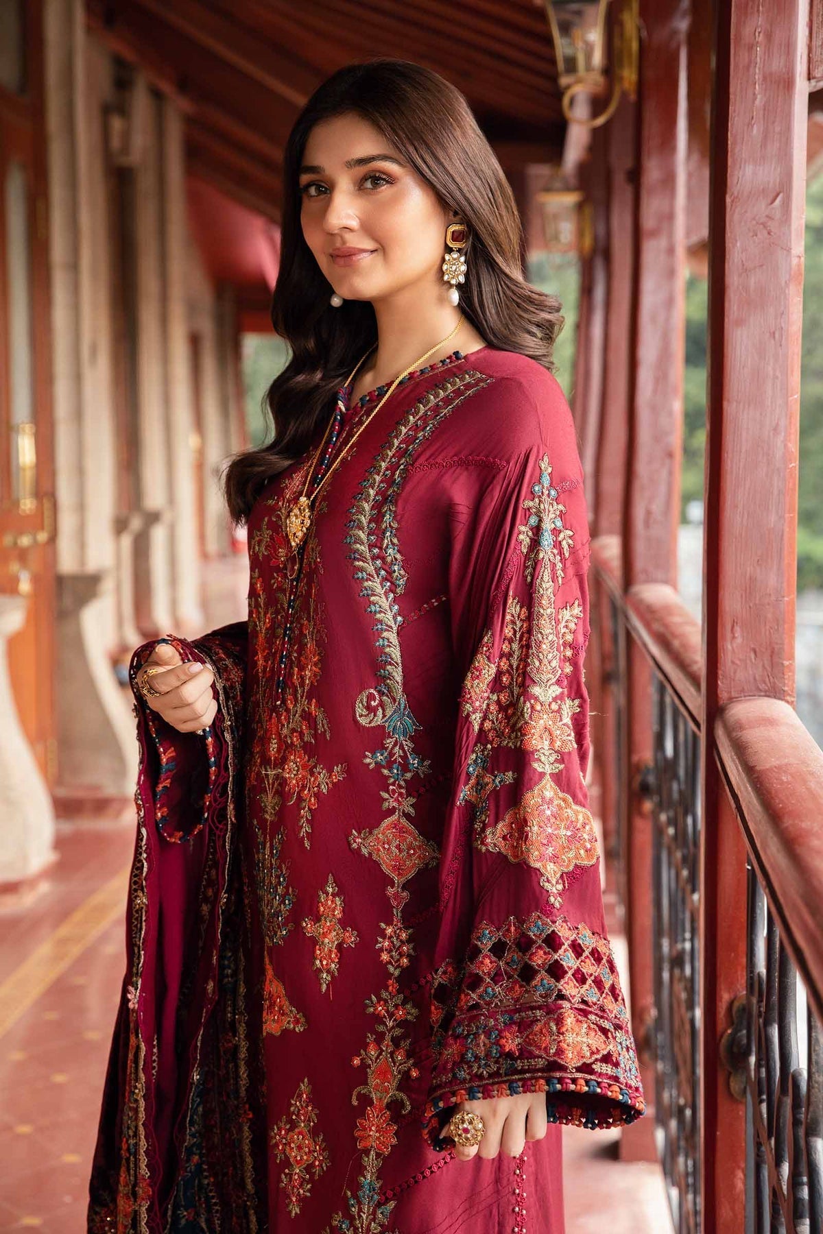 Maria B | Winter Luxe 24 | Velvet DL-1210 -  Maria B Ladies Clothes - Original Designer Dress - House of Maryam