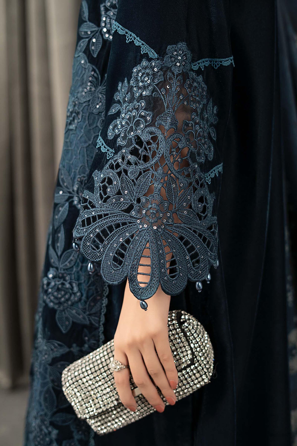 Maria B | Winter Luxe Pret 25 | WLS-1310-Teal, image 6