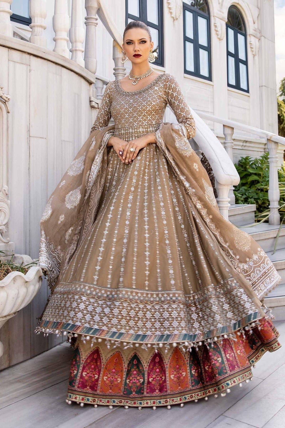 Maria B | Sateen Formals 24 | CST-810 -  Maria B Formal - Original Designer Dress - House of Maryam