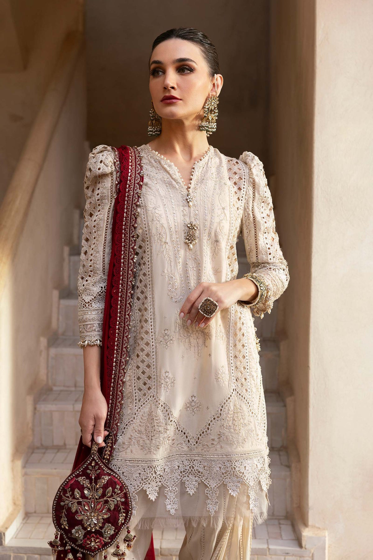 Maria B | Luxury Lawn 25 | D-2511-B -  Maria B Ladies Clothes - Original Designer Dress - House of Maryam