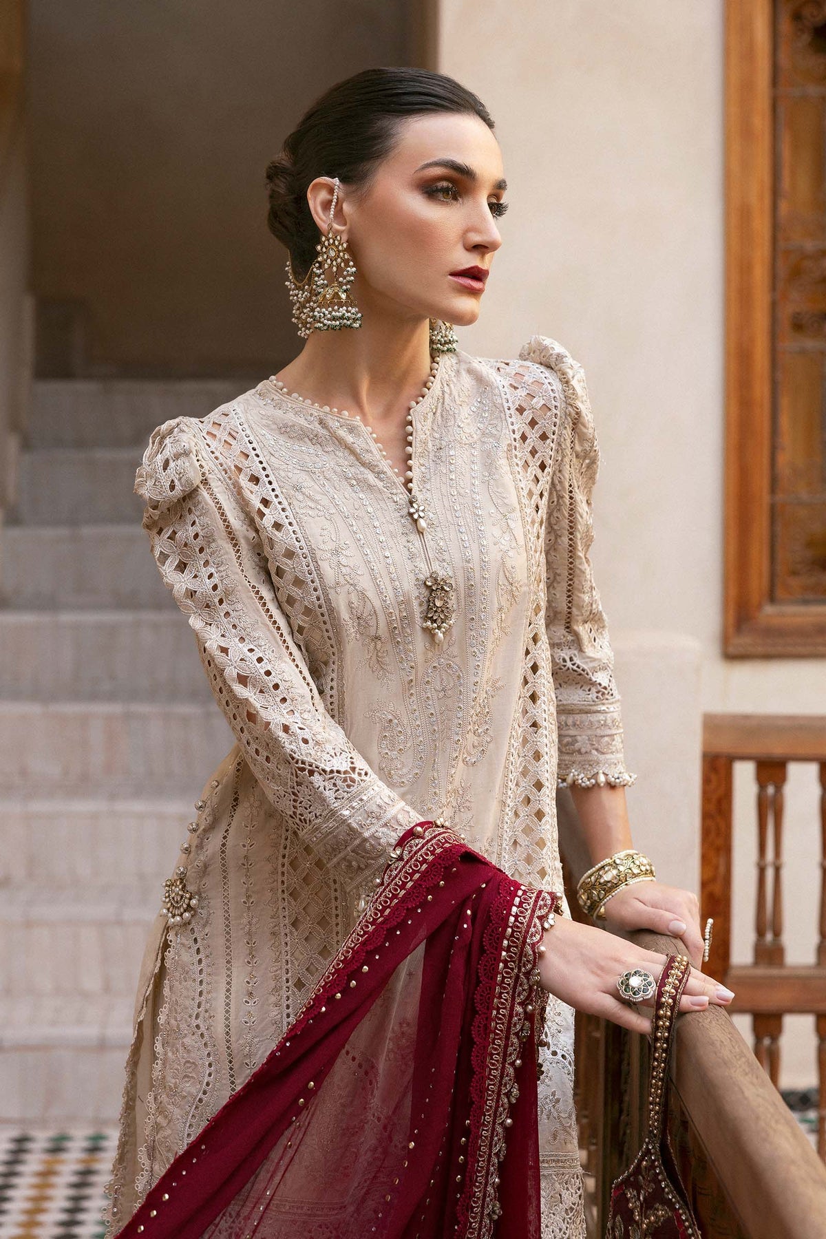 Maria B | Luxury Lawn 25 | D-2511-B -  Maria B Ladies Clothes - Original Designer Dress - House of Maryam