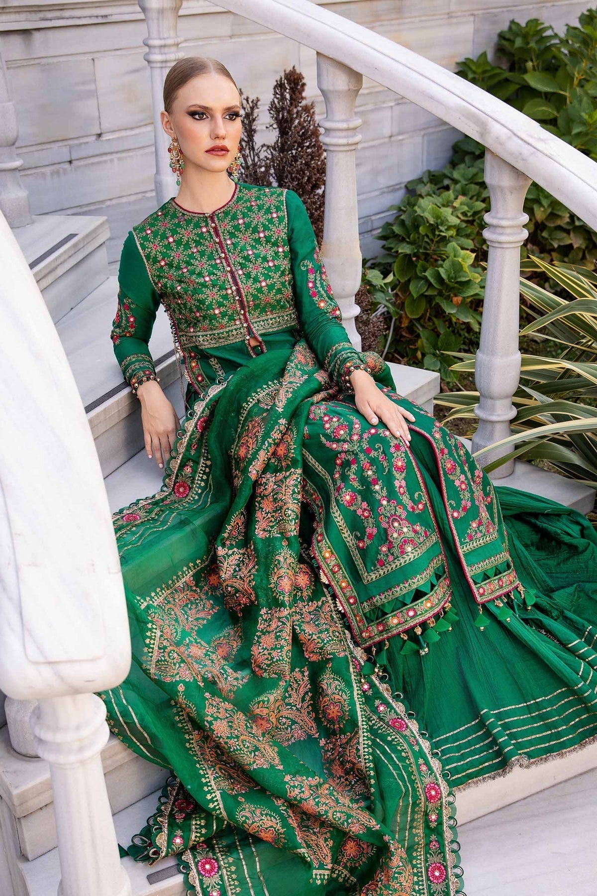 Maria B | Sateen Formals 24 | CST-811 -  Maria B Formal - Original Designer Dress - House of Maryam