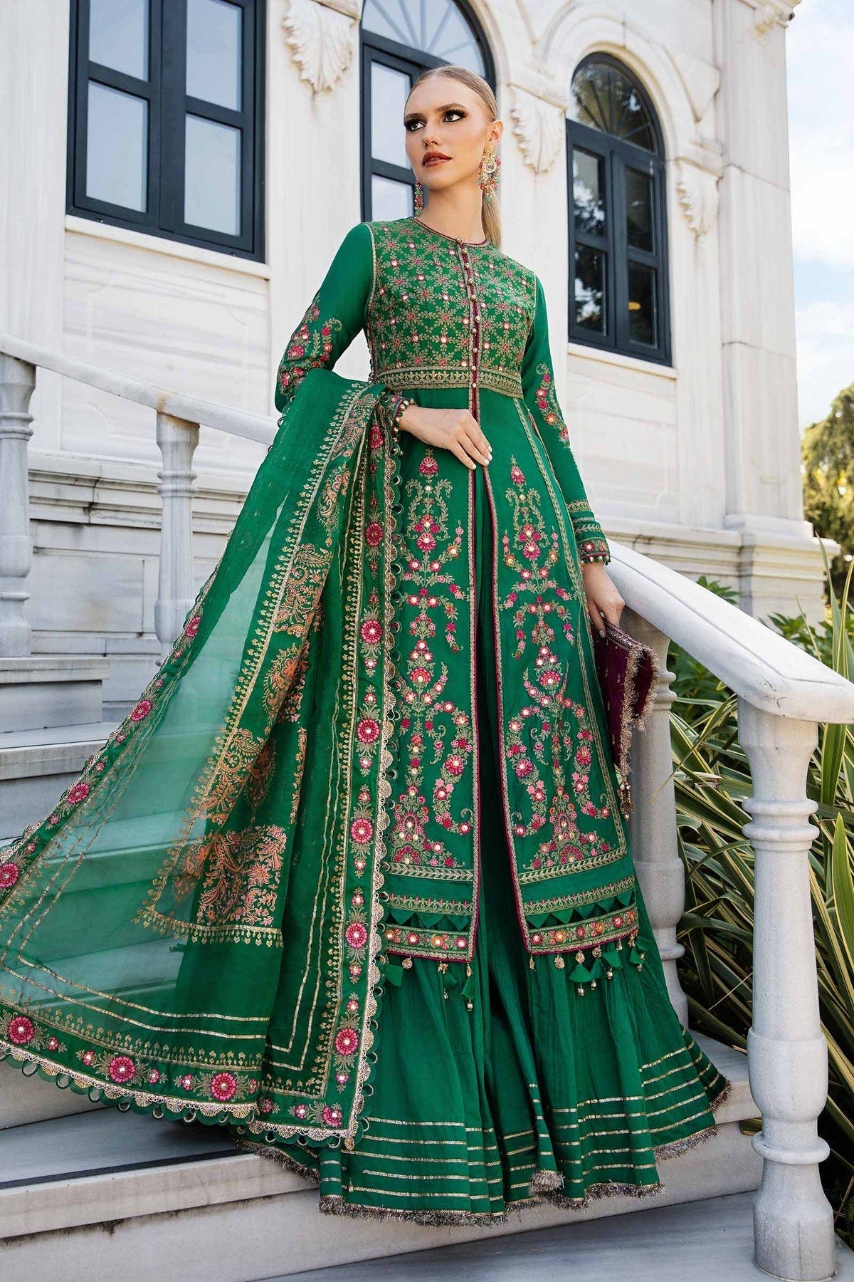 Maria B | Sateen Formals 24 | CST-811 -  Maria B Formal - Original Designer Dress - House of Maryam