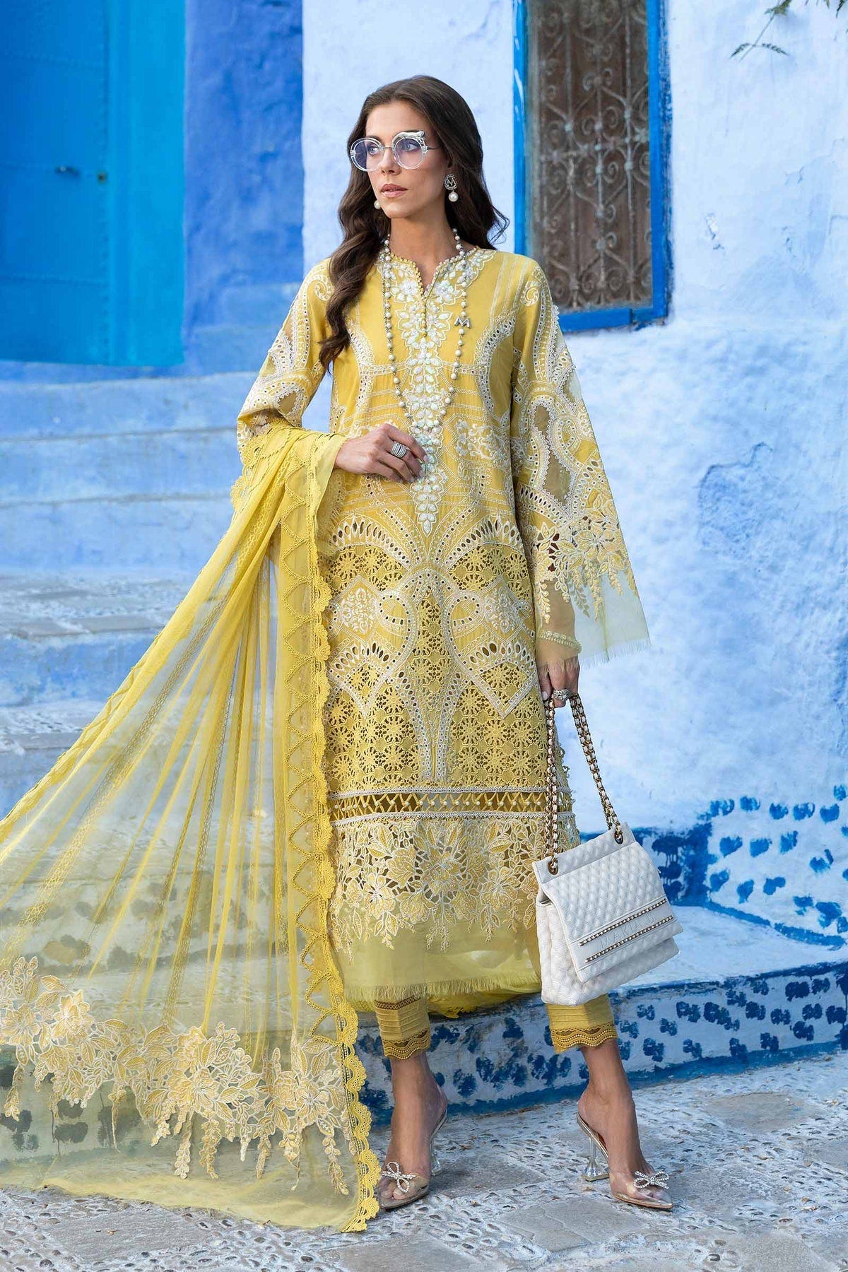 Maria B | Luxury Lawn 25 | D-2512-A -  Maria B Ladies Clothes - Original Designer Dress - House of Maryam