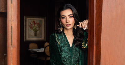 Maria B | Winter Luxe 24 | Velvet DL-1212 -  Maria B Ladies Clothes - Original Designer Dress - House of Maryam
