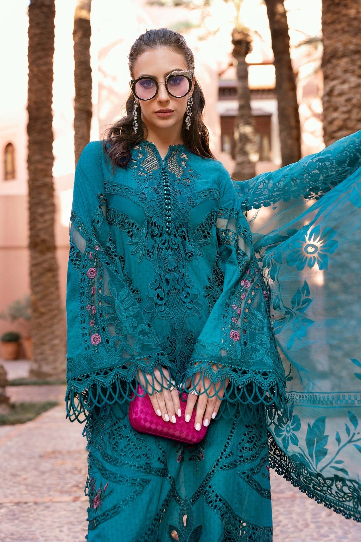 Maria B | Luxury Lawn 25 | D-2513-B -  Maria B Ladies Clothes - Original Designer Dress - House of Maryam