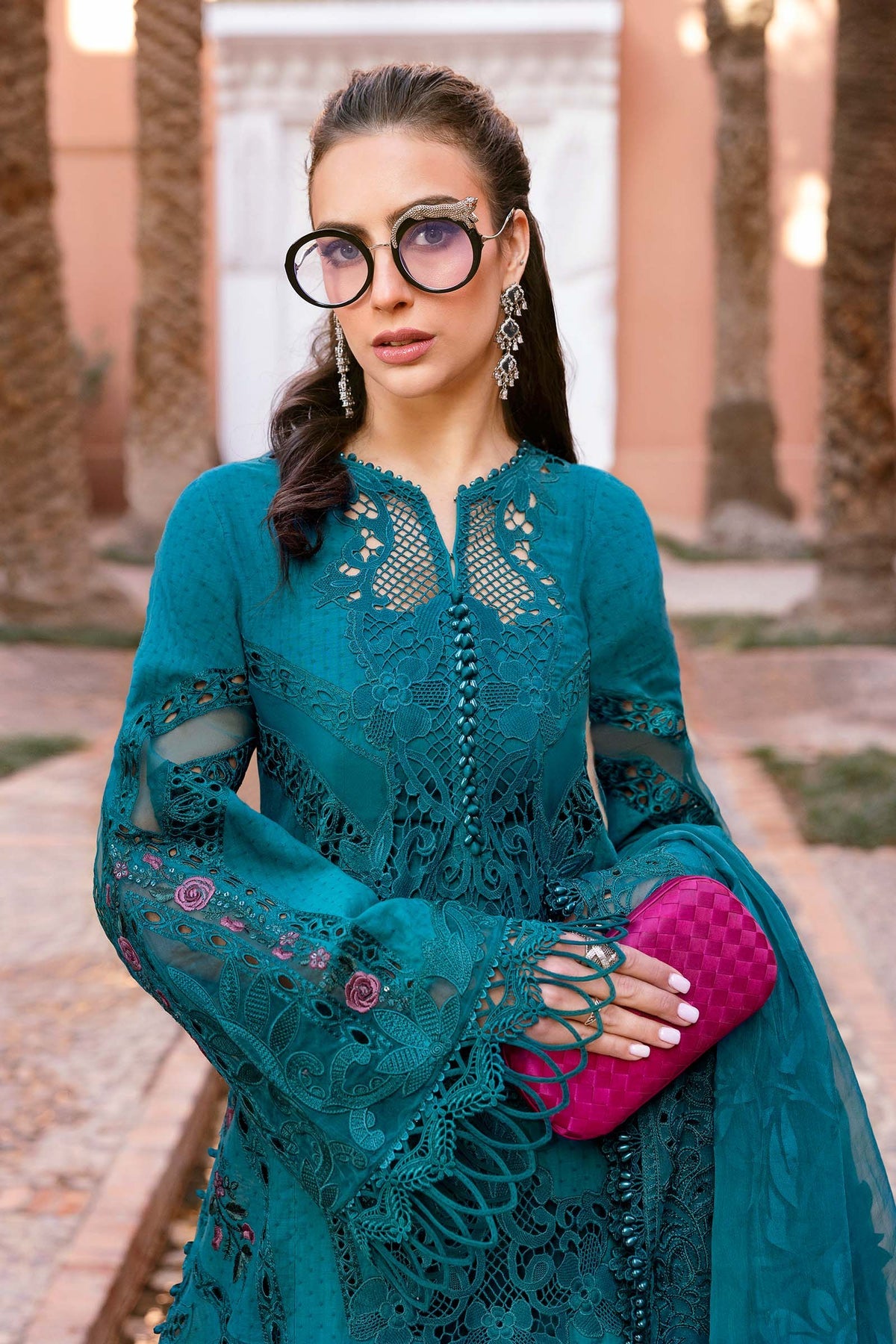 Maria B | Luxury Lawn 25 | D-2513-B -  Maria B Ladies Clothes - Original Designer Dress - House of Maryam