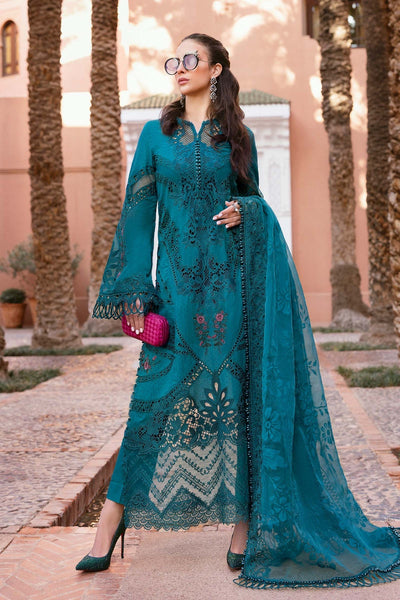 Maria B | Luxury Lawn 25 | D-2513-B -  Maria B Ladies Clothes - Original Designer Dress - House of Maryam