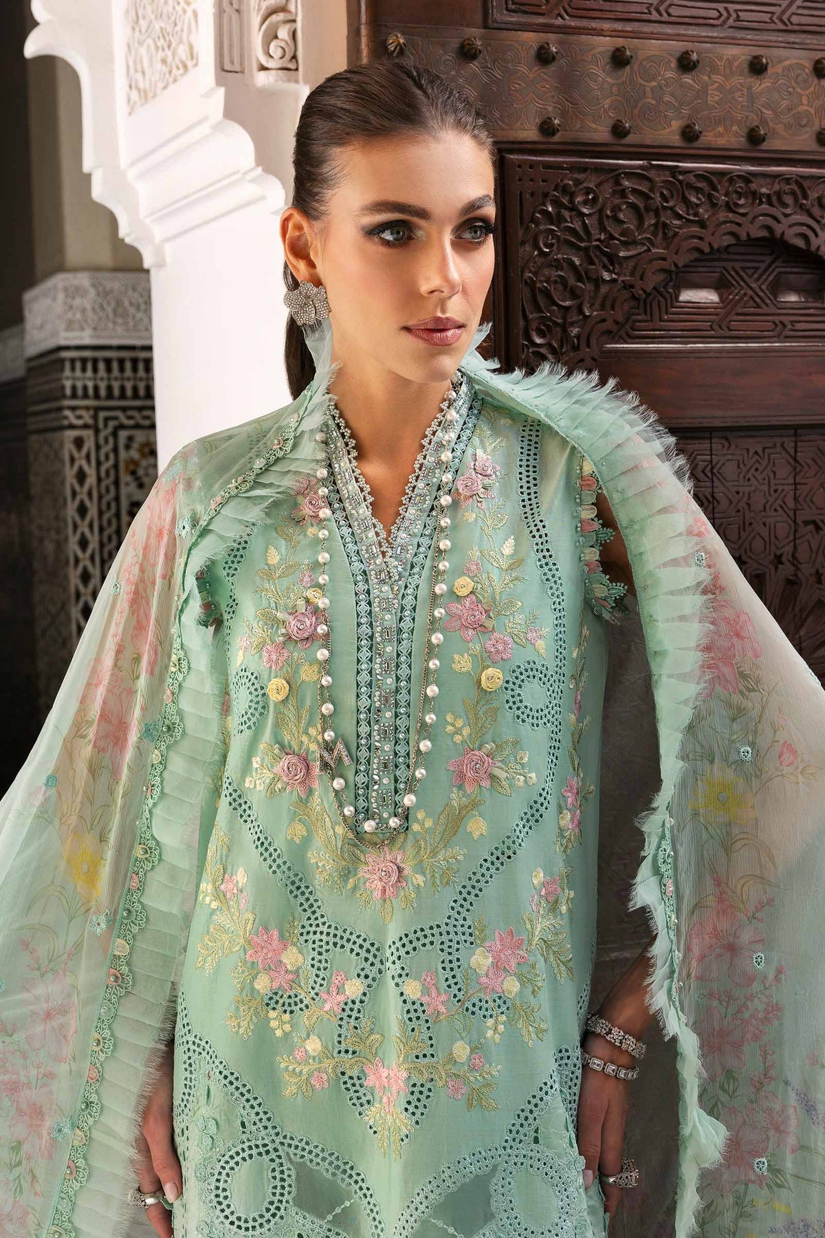 Maria B | Luxury Lawn 25 | D-2514-A -  Maria B Ladies Clothes - Original Designer Dress - House of Maryam