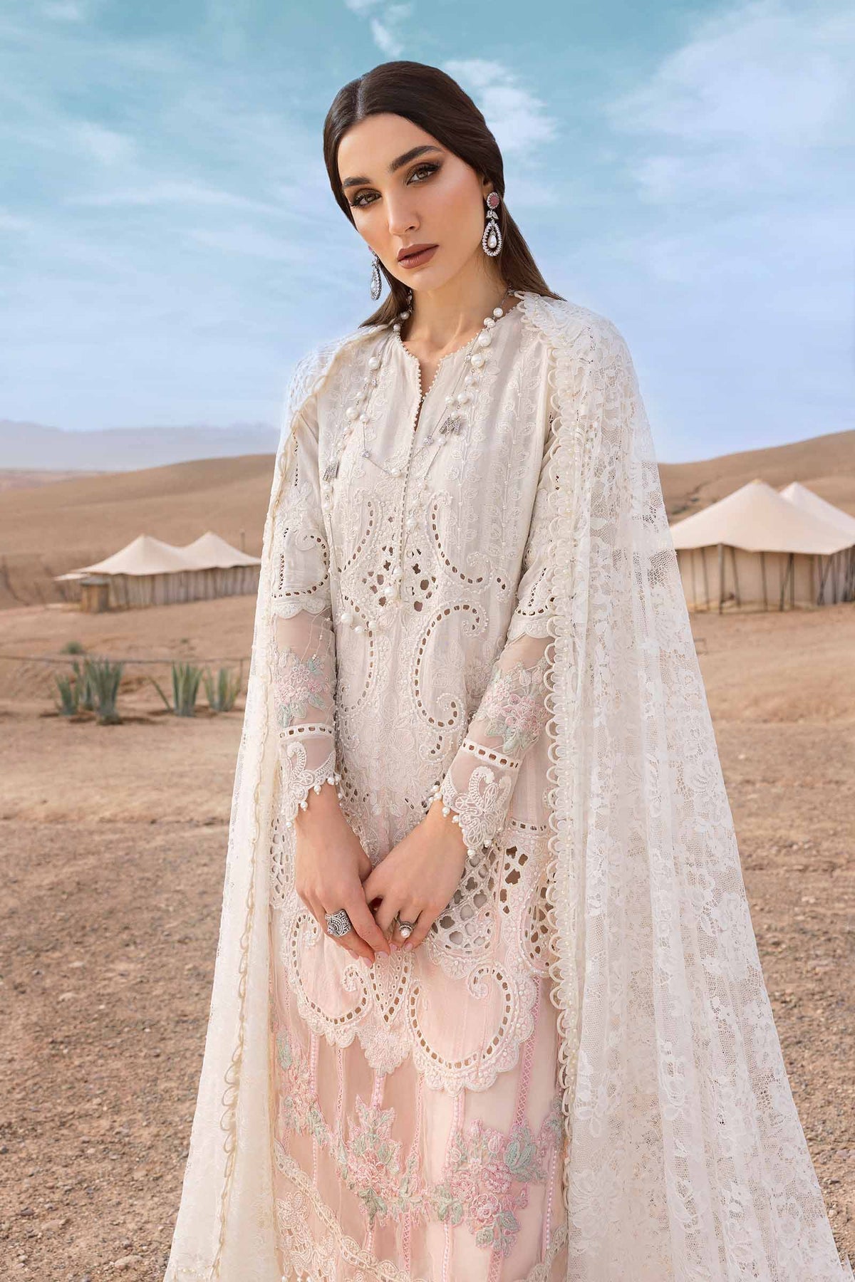 Maria B | Luxury Lawn 25 | D-2515-A -  Maria B Ladies Clothes - Original Designer Dress - House of Maryam