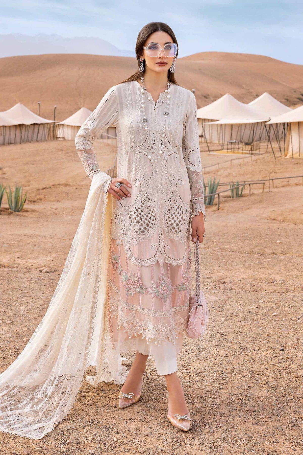 Maria B | Luxury Lawn 25 | D-2515-A -  Maria B Ladies Clothes - Original Designer Dress - House of Maryam