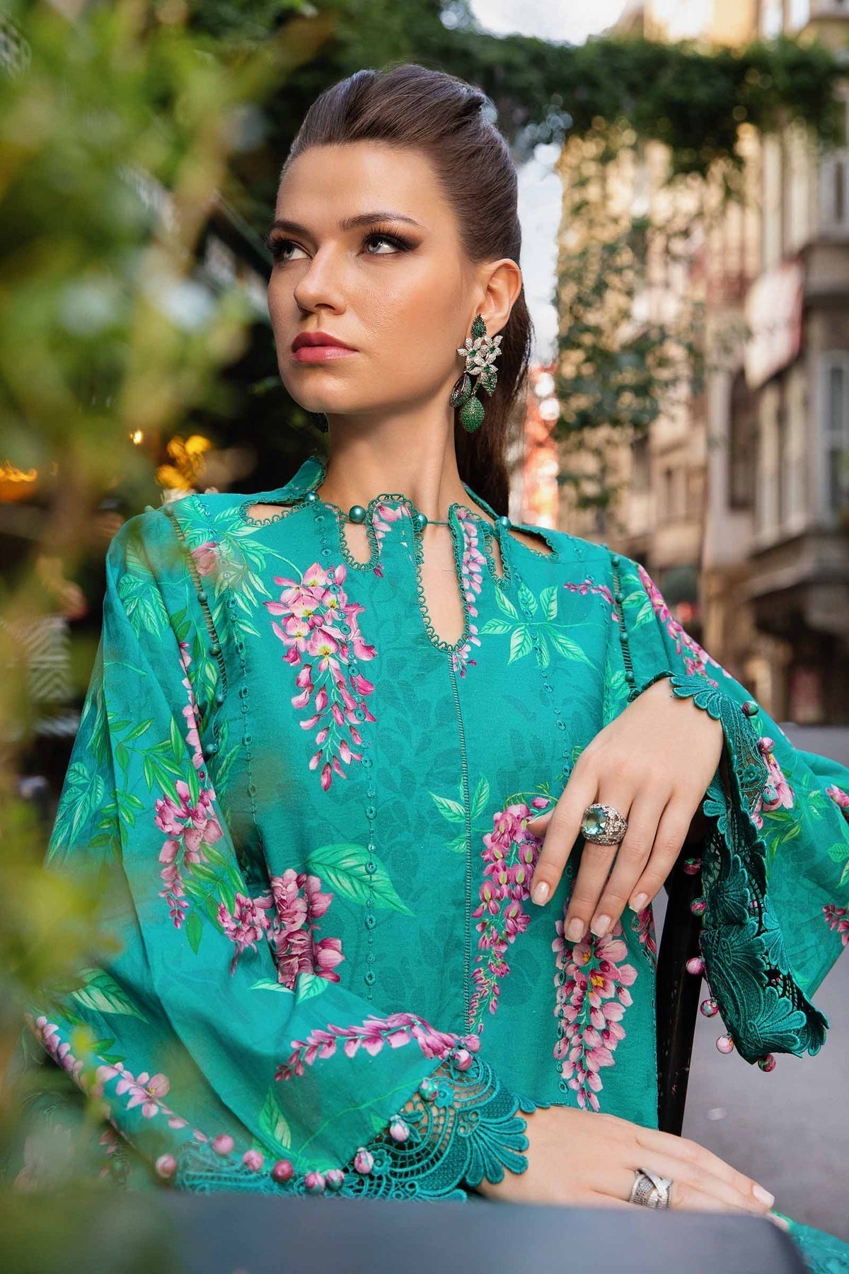 Maria B | M Prints Fall Edit 24 | MPT-2301-A -  Maria B Luxury - Original Designer Dress - House of Maryam