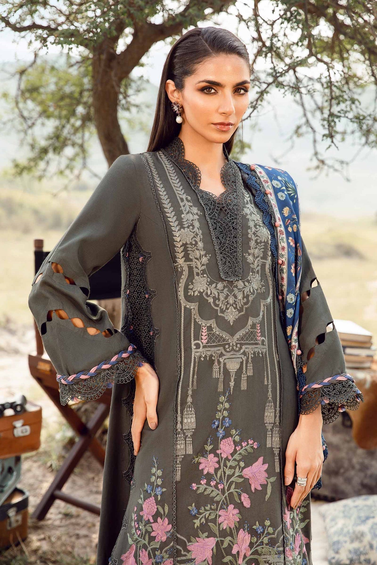 Maria B | M Prints Winter 24 | MPT-2401-A -  Maria B Ladies Clothes - Original Designer Dress - House of Maryam