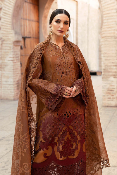 Maria B | Luxury Lawn 25 | D-2501-B -  Maria B Ladies Clothes - Original Designer Dress - House of Maryam