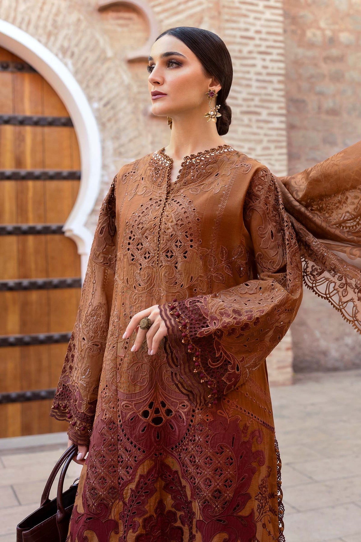 Maria B | Luxury Lawn 25 | D-2501-B -  Maria B Ladies Clothes - Original Designer Dress - House of Maryam