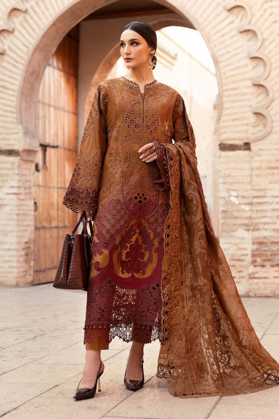Maria B | Luxury Lawn 25 | D-2501-B -  Maria B Ladies Clothes - Original Designer Dress - House of Maryam