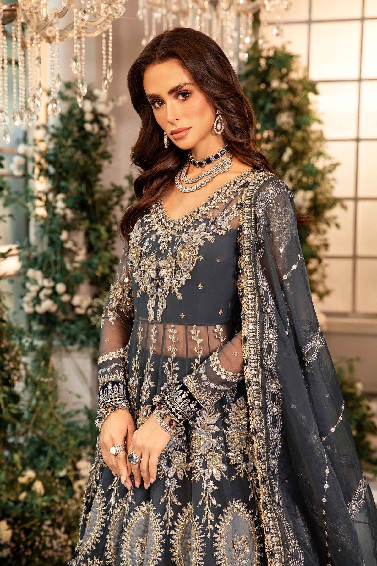 Maria B | Mbroidered Formals 24| Organza Suit | BD-2901 -  Maria B Ladies Clothes - Original Designer Dress - House of Maryam
