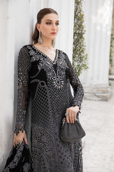 Maria B | Chiffon Formals 24 | Chiffon Suit | MPC-24-101 -  Maria B Formal - Original Designer Dress - House of Maryam