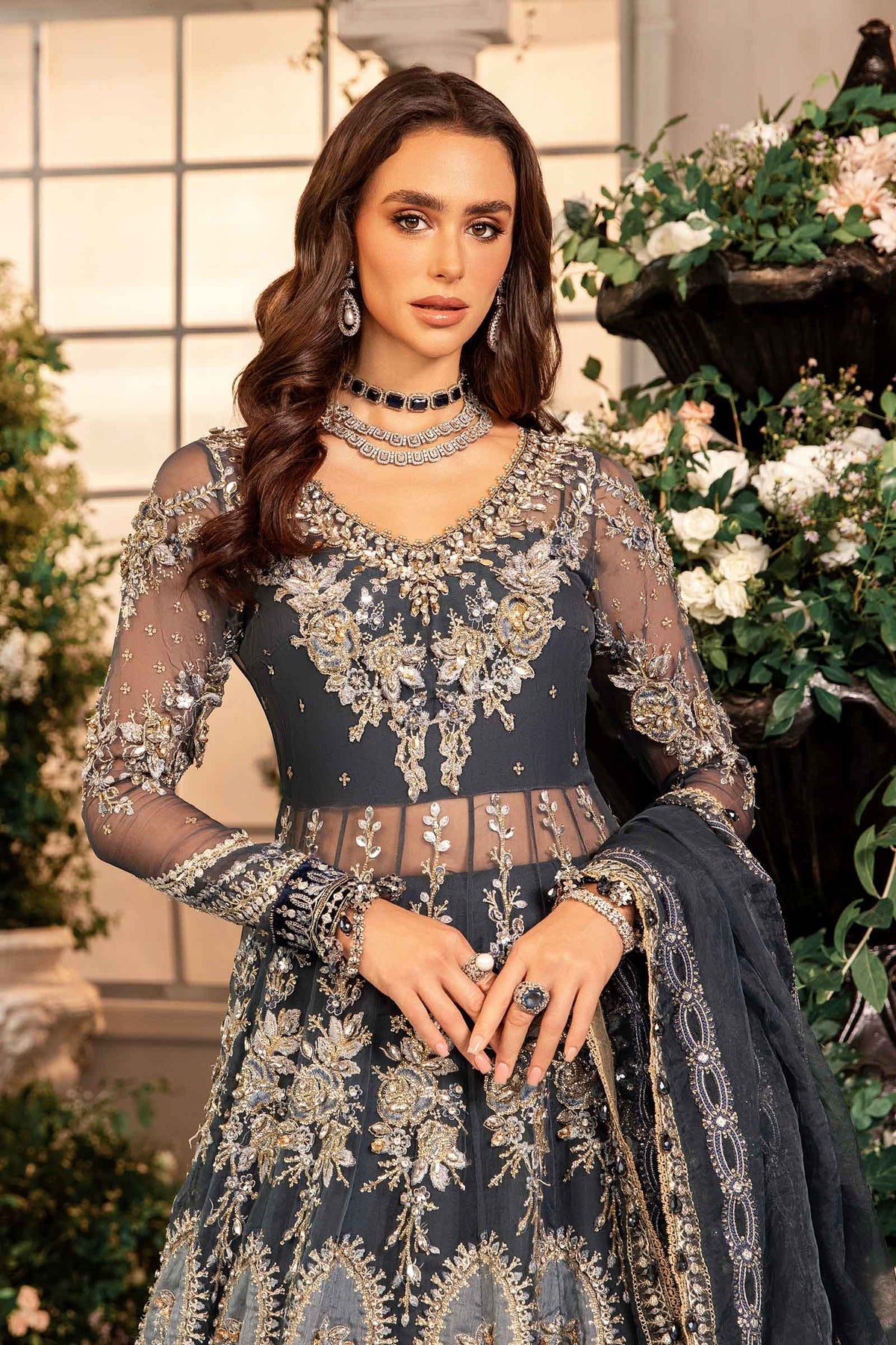 Maria B | Mbroidered Formals 24| Organza Suit | BD-2901 -  Maria B Ladies Clothes - Original Designer Dress - House of Maryam