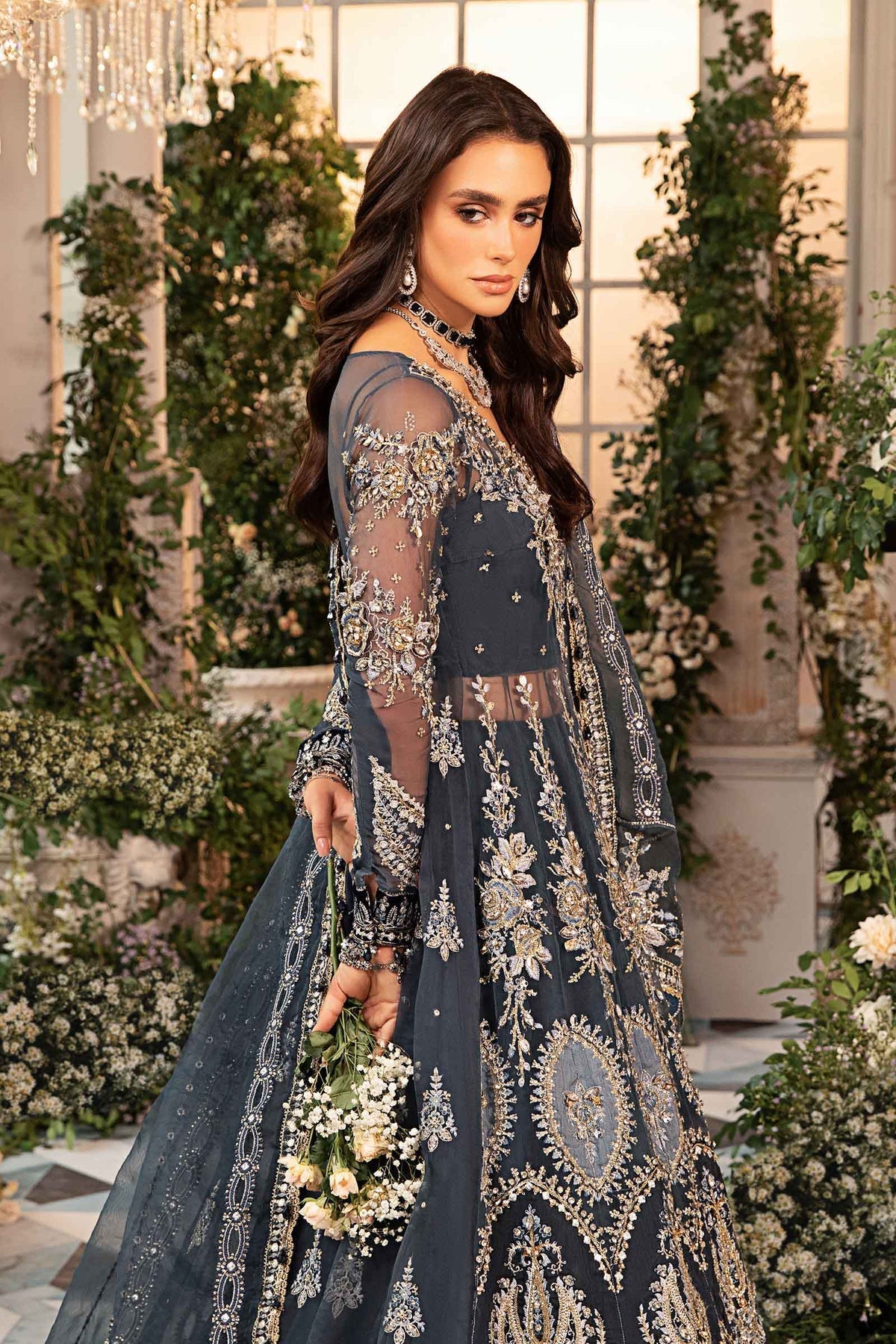 Maria B | Mbroidered Formals 24| Organza Suit | BD-2901 -  Maria B Ladies Clothes - Original Designer Dress - House of Maryam