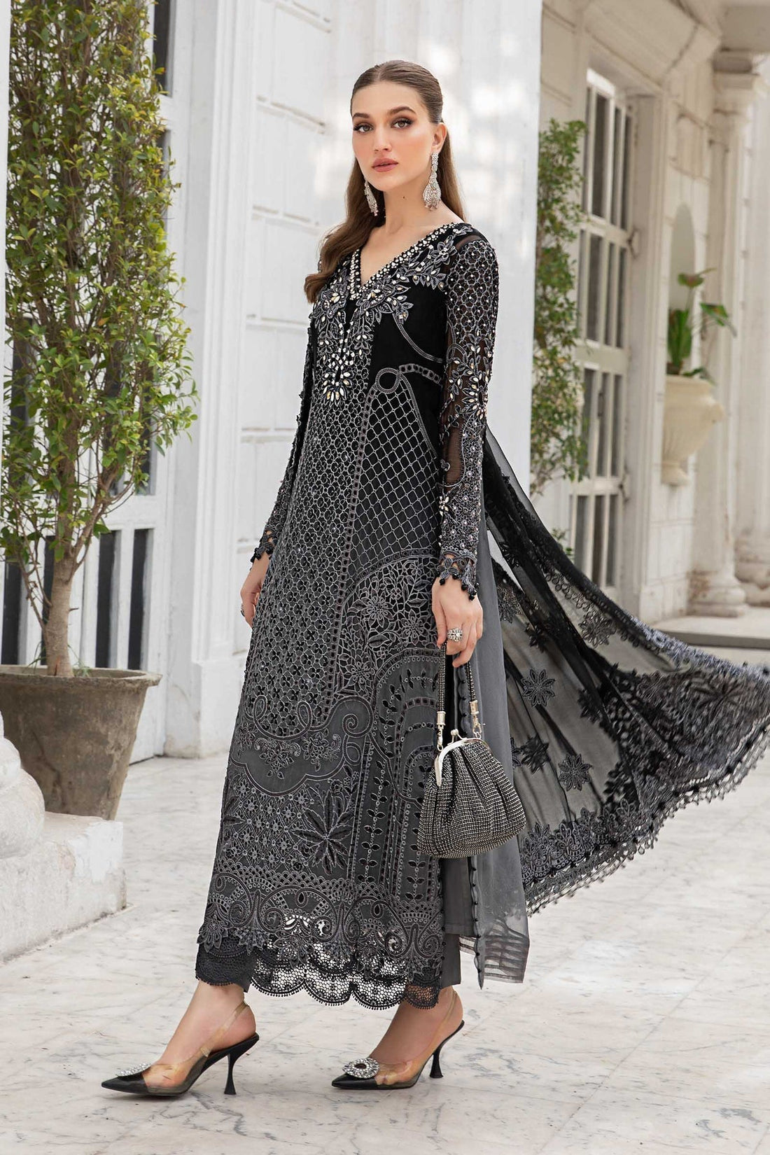 Maria B | Chiffon Formals 24 | Chiffon Suit | MPC-24-101 by Designer Maria B - House of Maryam - Pakistani Designer Ethnic Wear in {{ shop.shopifyCountryName }}