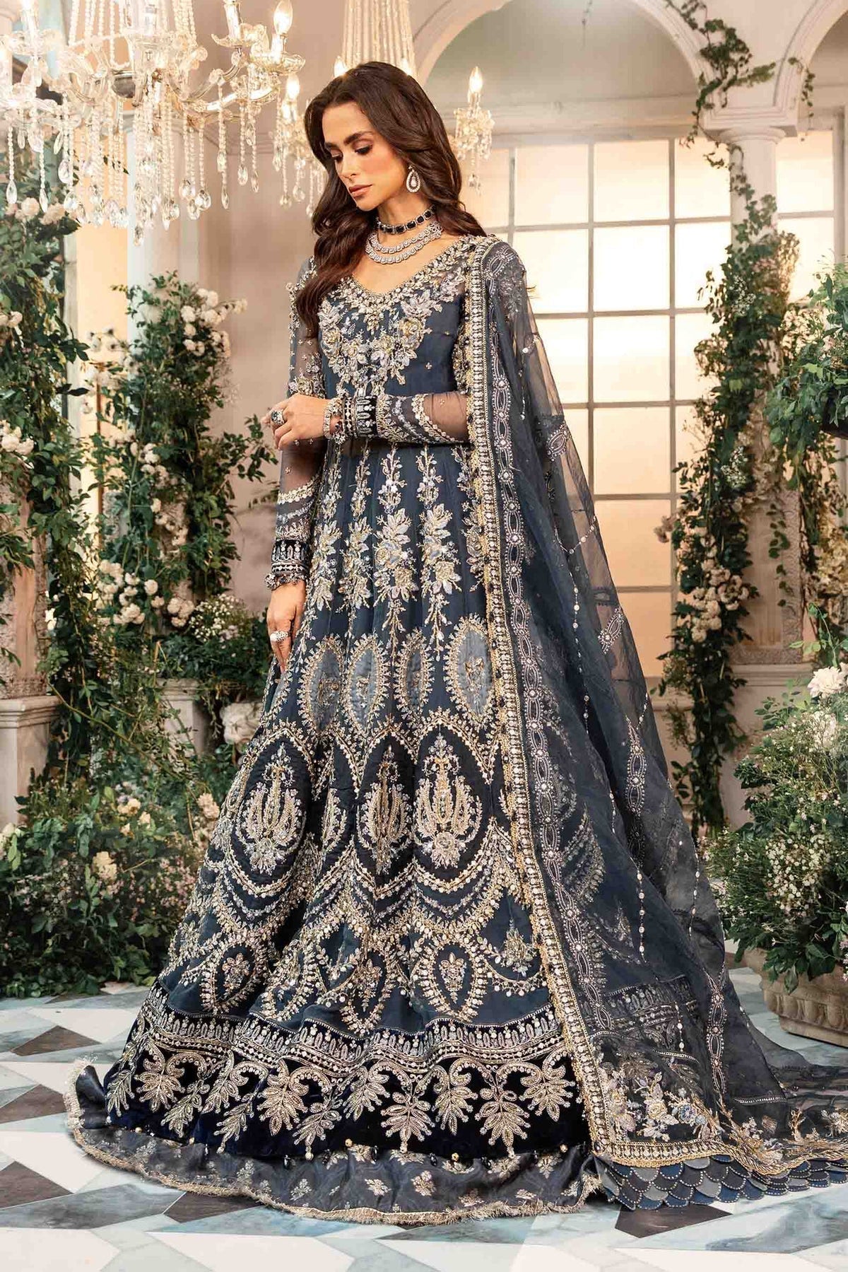 Maria B | Mbroidered Formals 24| Organza Suit | BD-2901 -  Maria B Ladies Clothes - Original Designer Dress - House of Maryam