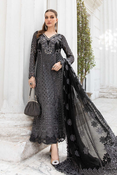 Maria B | Chiffon Formals 24 | Chiffon Suit | MPC-24-101 -  Maria B Formal - Original Designer Dress - House of Maryam