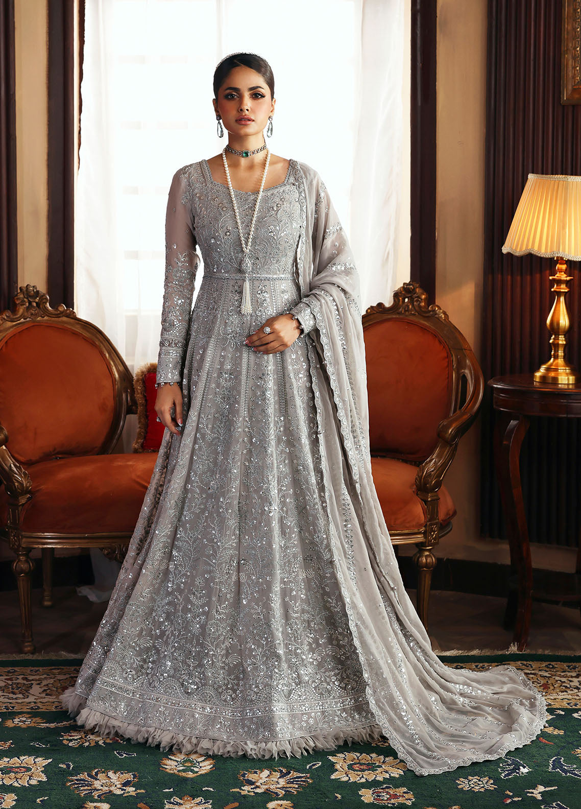 Gulaal | I Evayna Embroidered Chiffon | Sheyza