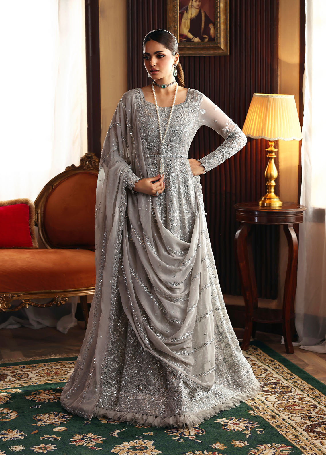 Gulaal | I Evayna Embroidered Chiffon | Sheyza, image 6
