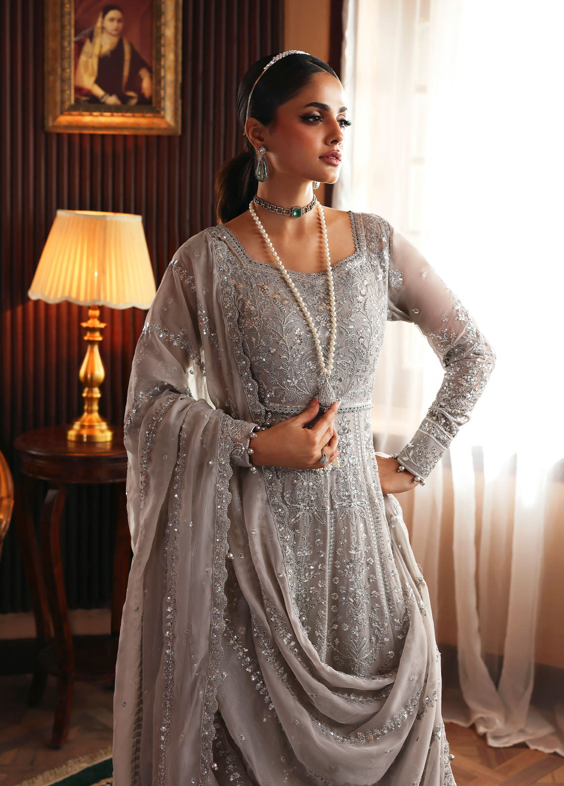 Gulaal | I Evayna Embroidered Chiffon | Sheyza, image 7