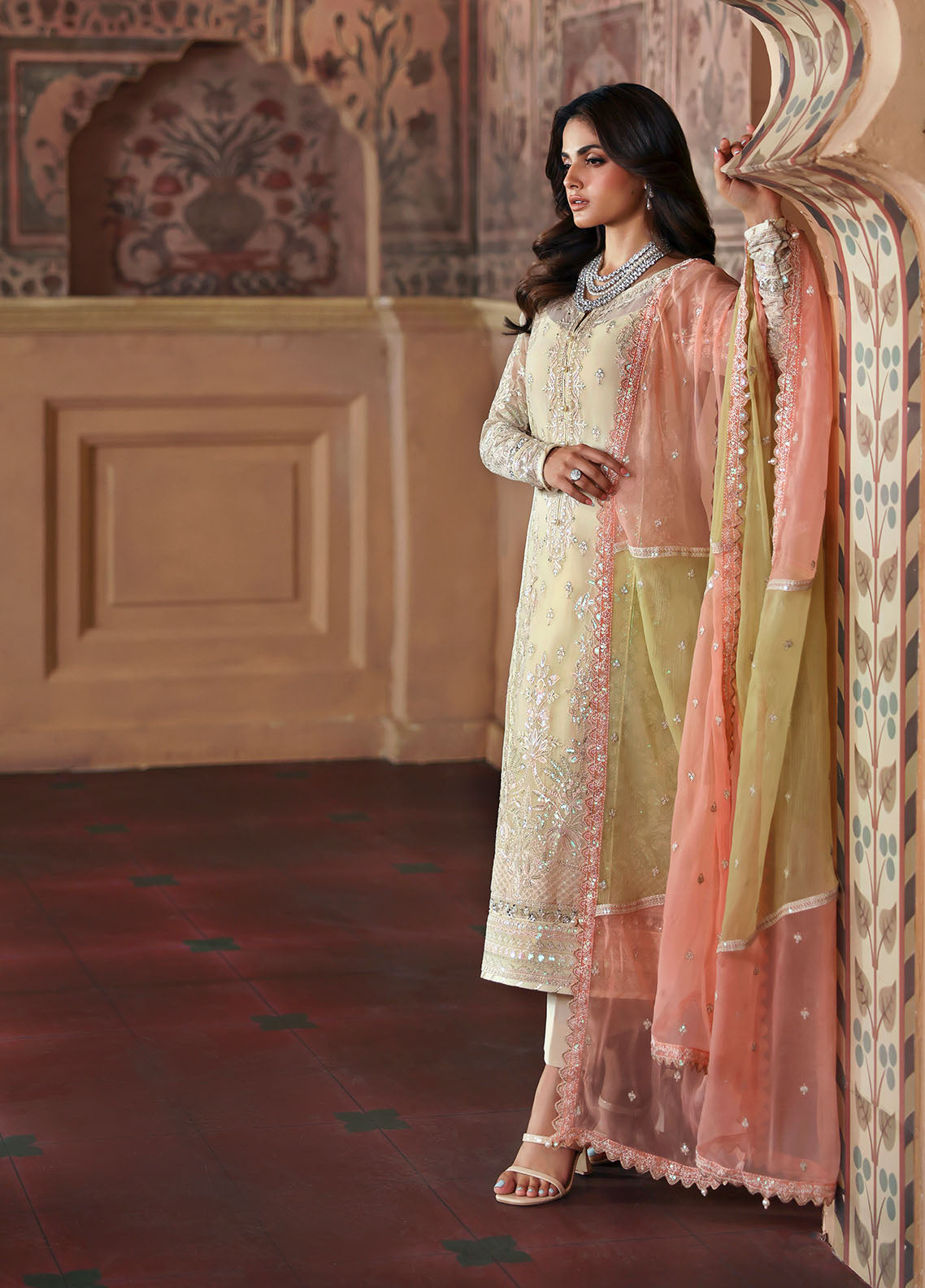 Gulaal | I Evayna Embroidered Chiffon | Fareyah-3