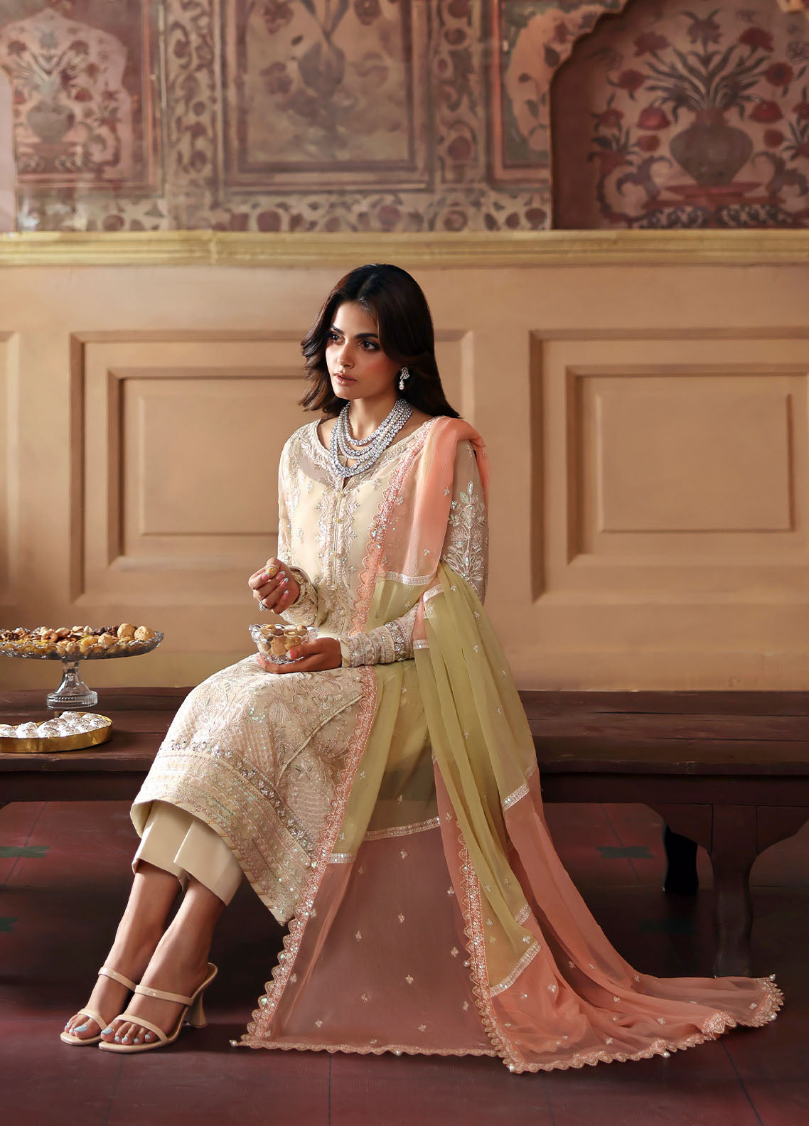 Gulaal | I Evayna Embroidered Chiffon | Fareyah, image 5