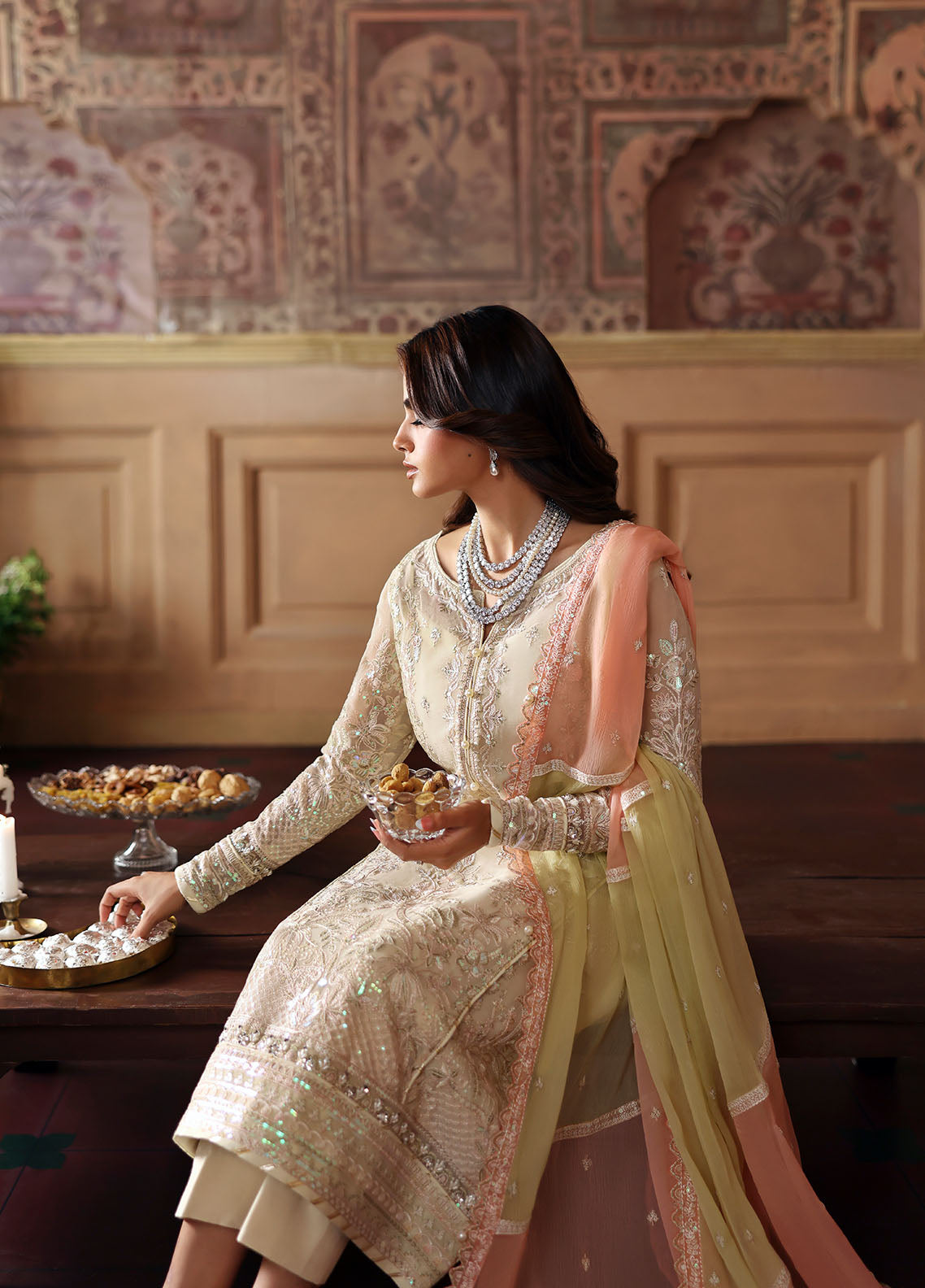 Gulaal | I Evayna Embroidered Chiffon | Fareyah-7