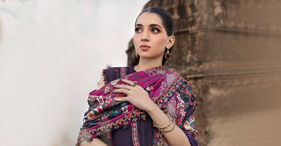 Maria B | M Prints Winter 24 | MPT-2402-A -  Maria B Ladies Clothes - Original Designer Dress - House of Maryam