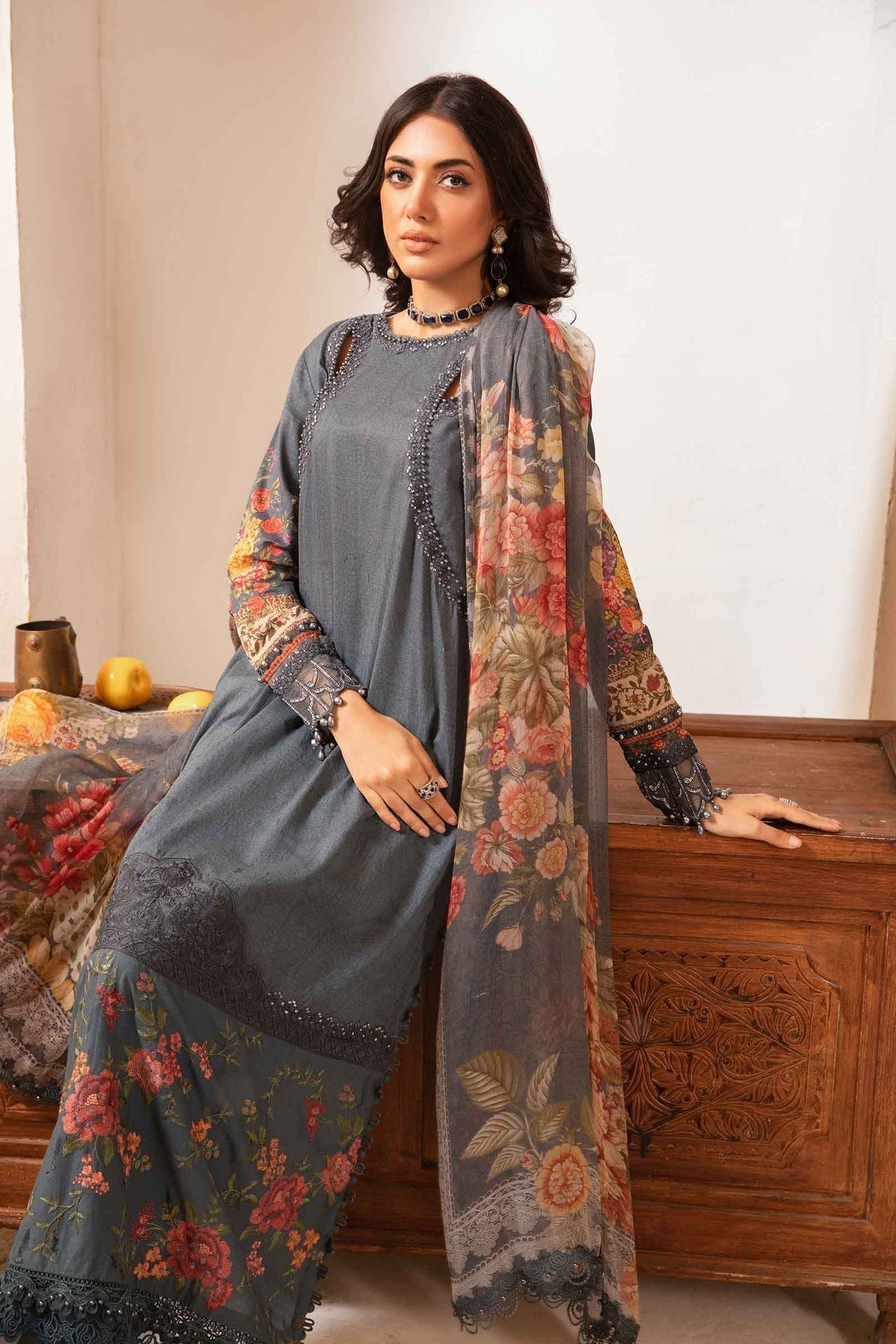 Maria.B | M Print Eid Edit | MPT-2202-B -  Maria B Luxury - Original Designer Dress - House of Maryam