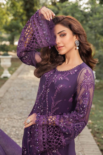 Maria B | Chiffon Formals 24 | Chiffon Suit | MPC-24-102 -  Maria B Formal - Original Designer Dress - House of Maryam