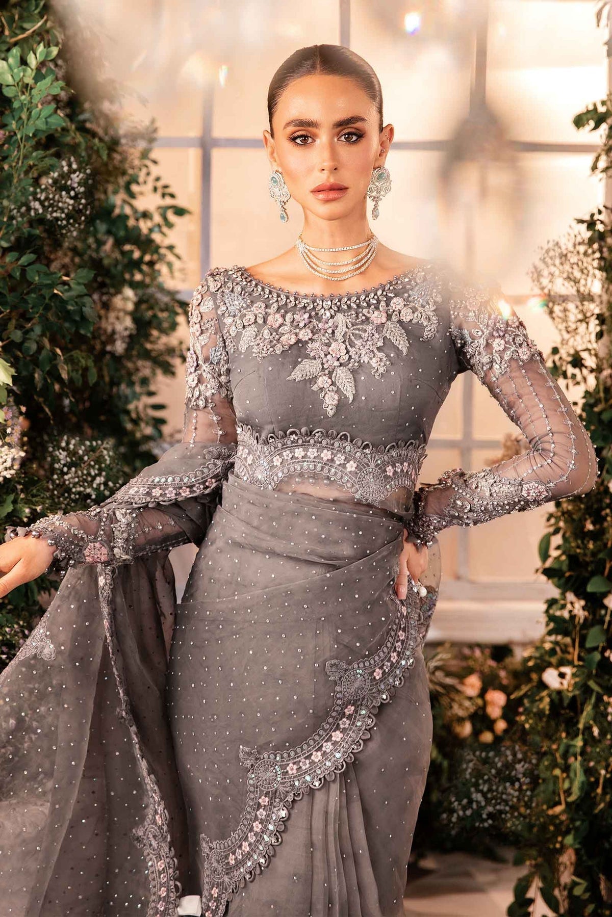 Maria B | Mbroidered Formals 24 | Organza Suit | BD-2902 -  Maria B Ladies Clothes - Original Designer Dress - House of Maryam