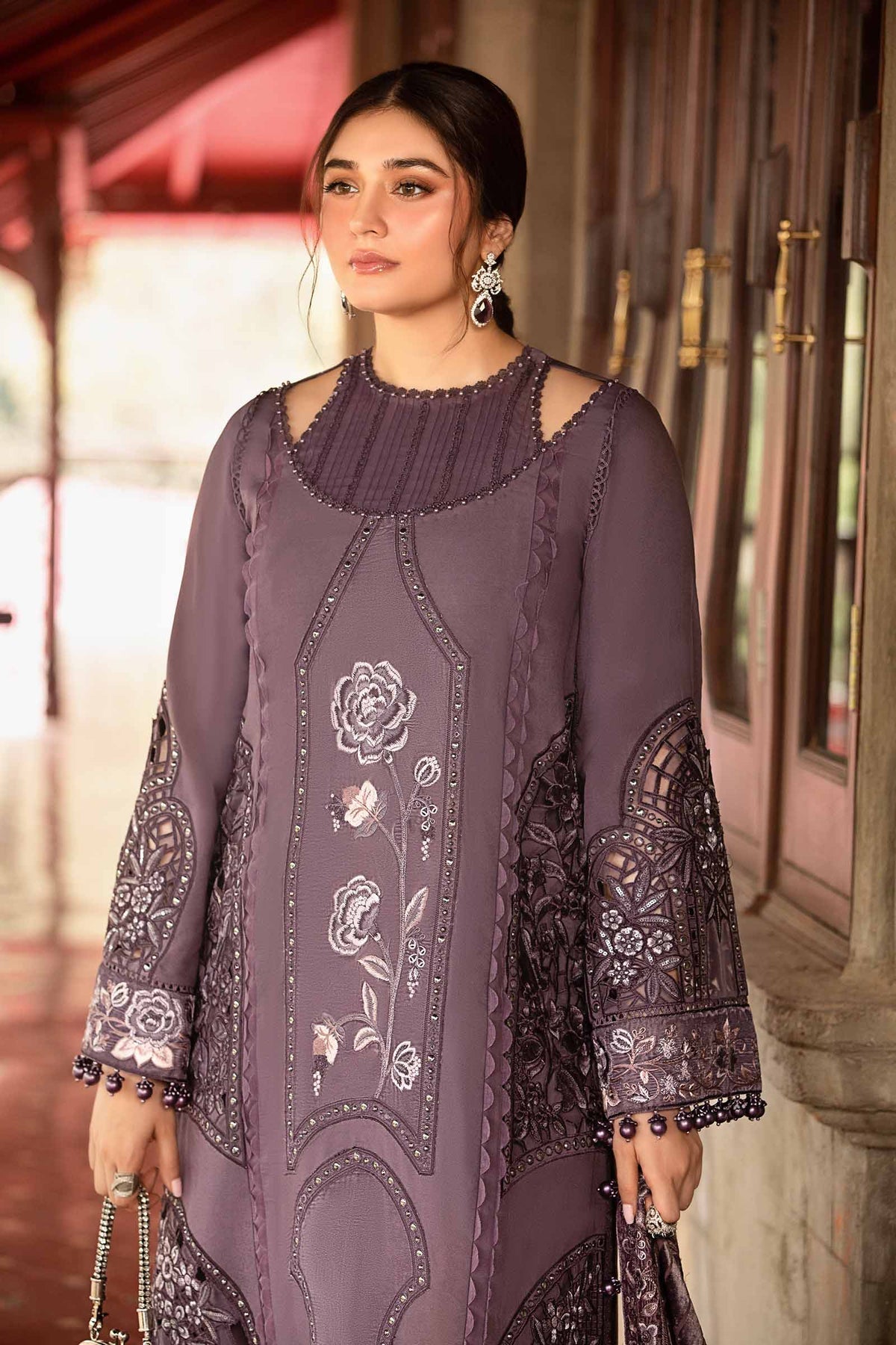 Maria B | Winter Luxe 24 | Velvet DL-1202 -  Maria B Ladies Clothes - Original Designer Dress - House of Maryam