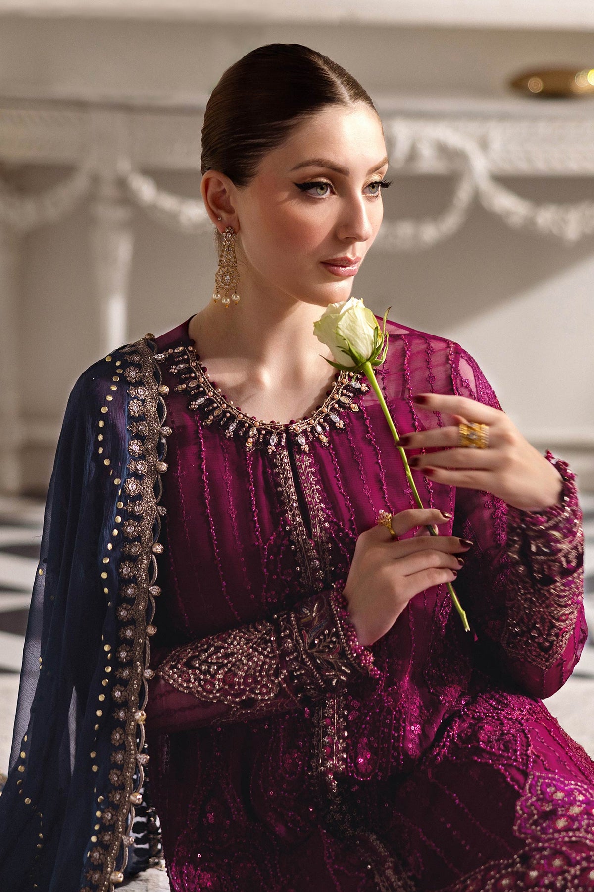 Maria B | Chiffon 25 |MPC-25-102 -  Maria B Ladies Clothes - Original Designer Dress - House of Maryam