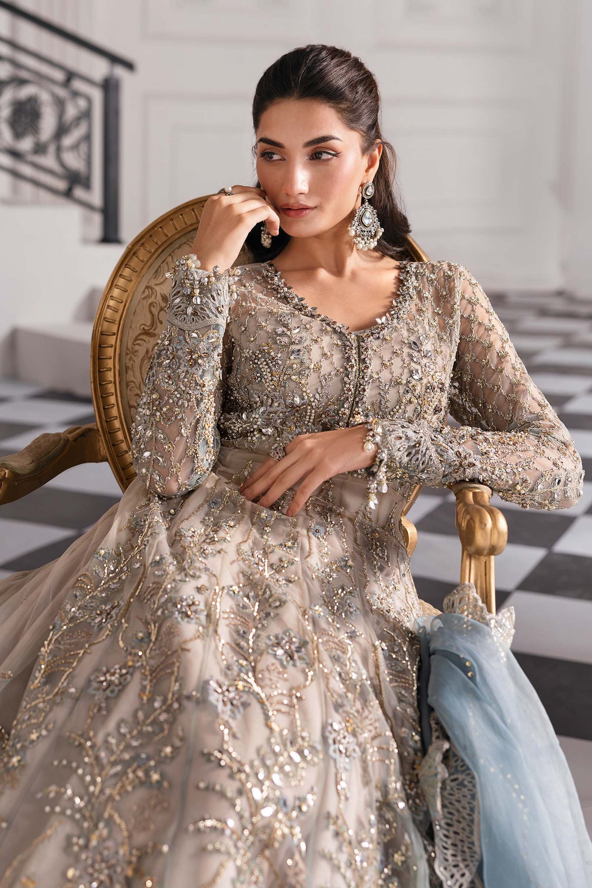 Maria B | Mbroidered 2025 | BD-3002 -  Maria B Ladies Clothes - Original Designer Dress - House of Maryam