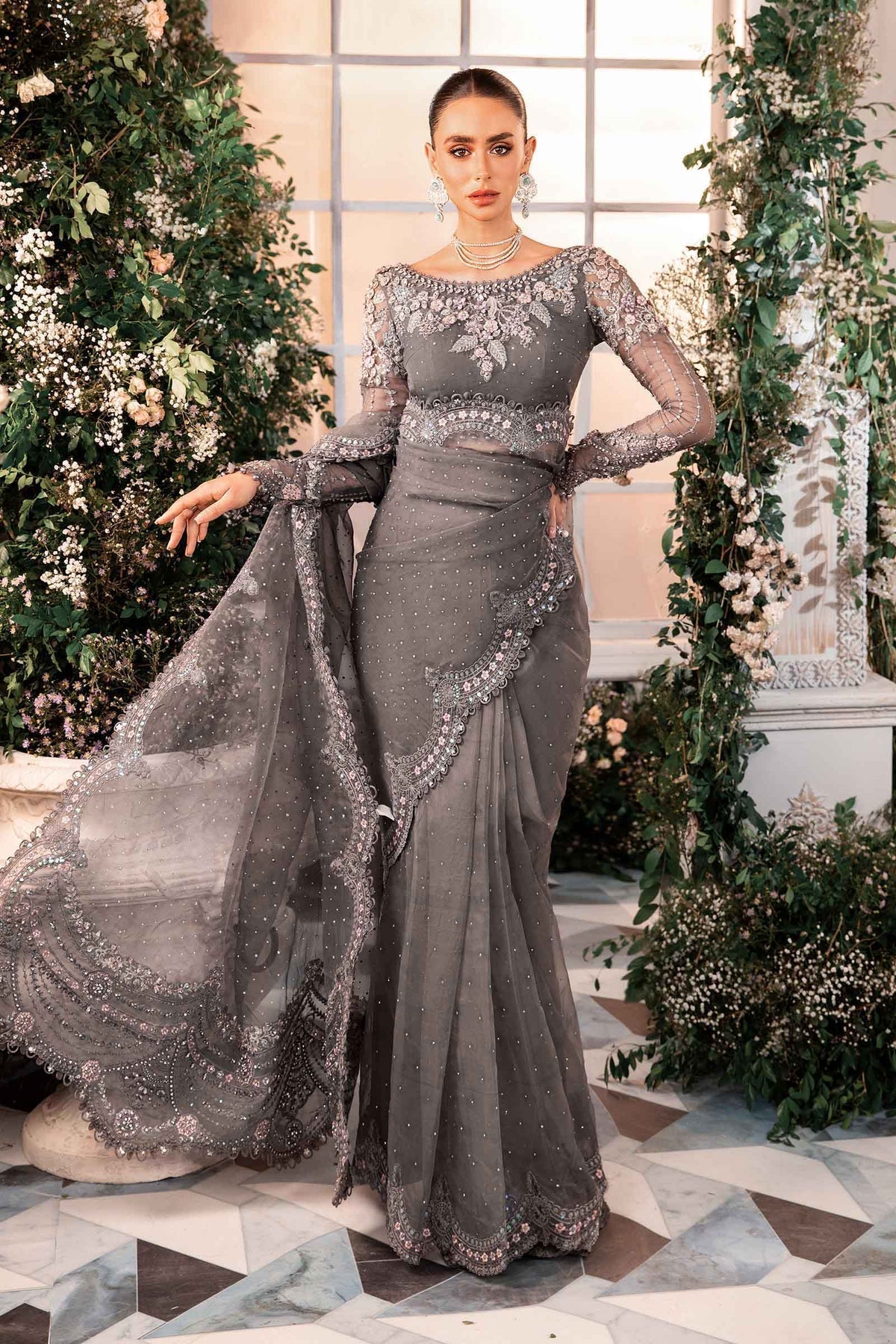 Maria B | Mbroidered Formals 24 | Organza Suit | BD-2902 -  Maria B Ladies Clothes - Original Designer Dress - House of Maryam