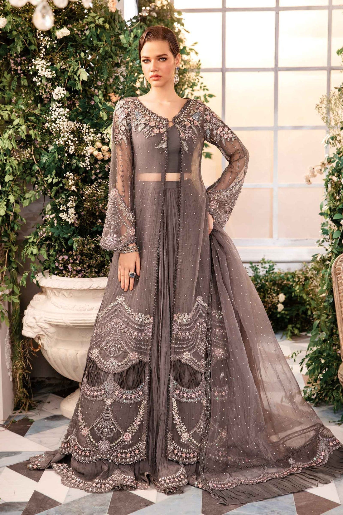 Maria B | Mbroidered Formals 24 | Organza Suit | BD-2902 by Designer Maria B - House of Maryam - Pakistani Designer Ethnic Wear in {{ shop.shopifyCountryName }}