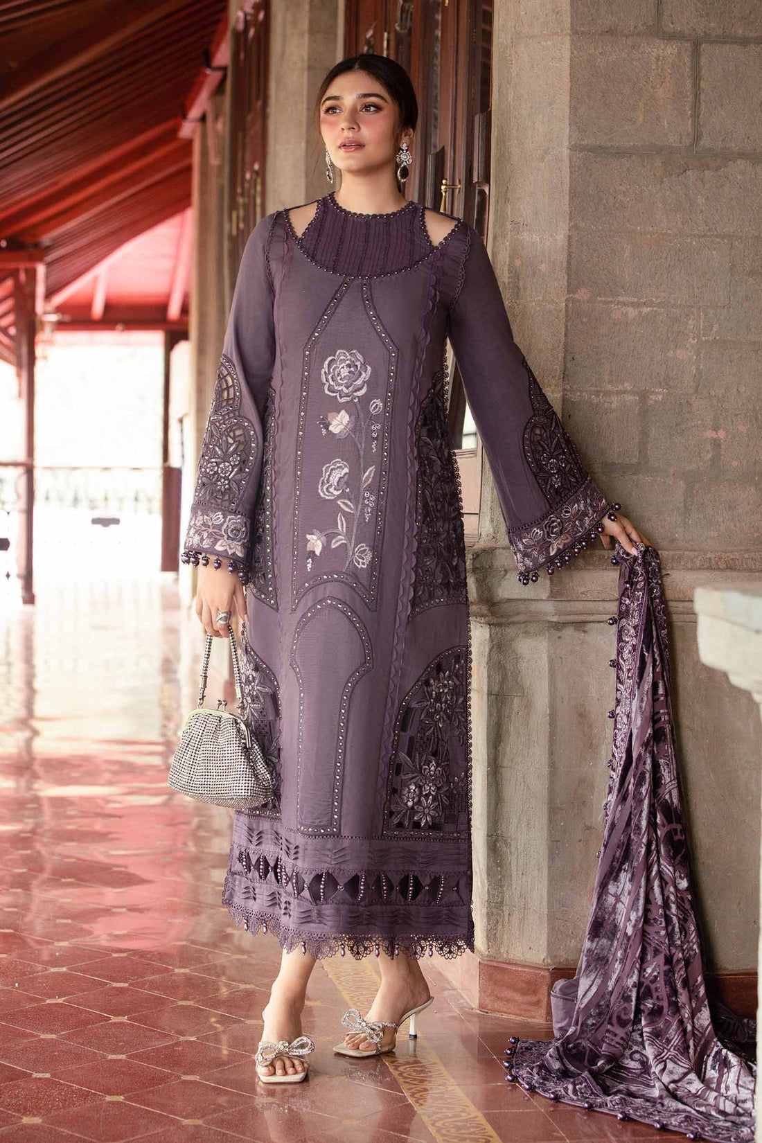 Maria B | Winter Luxe 24 | Velvet DL-1202 by Designer Maria B - House of Maryam - Pakistani Designer Ethnic Wear in {{ shop.shopifyCountryName }}