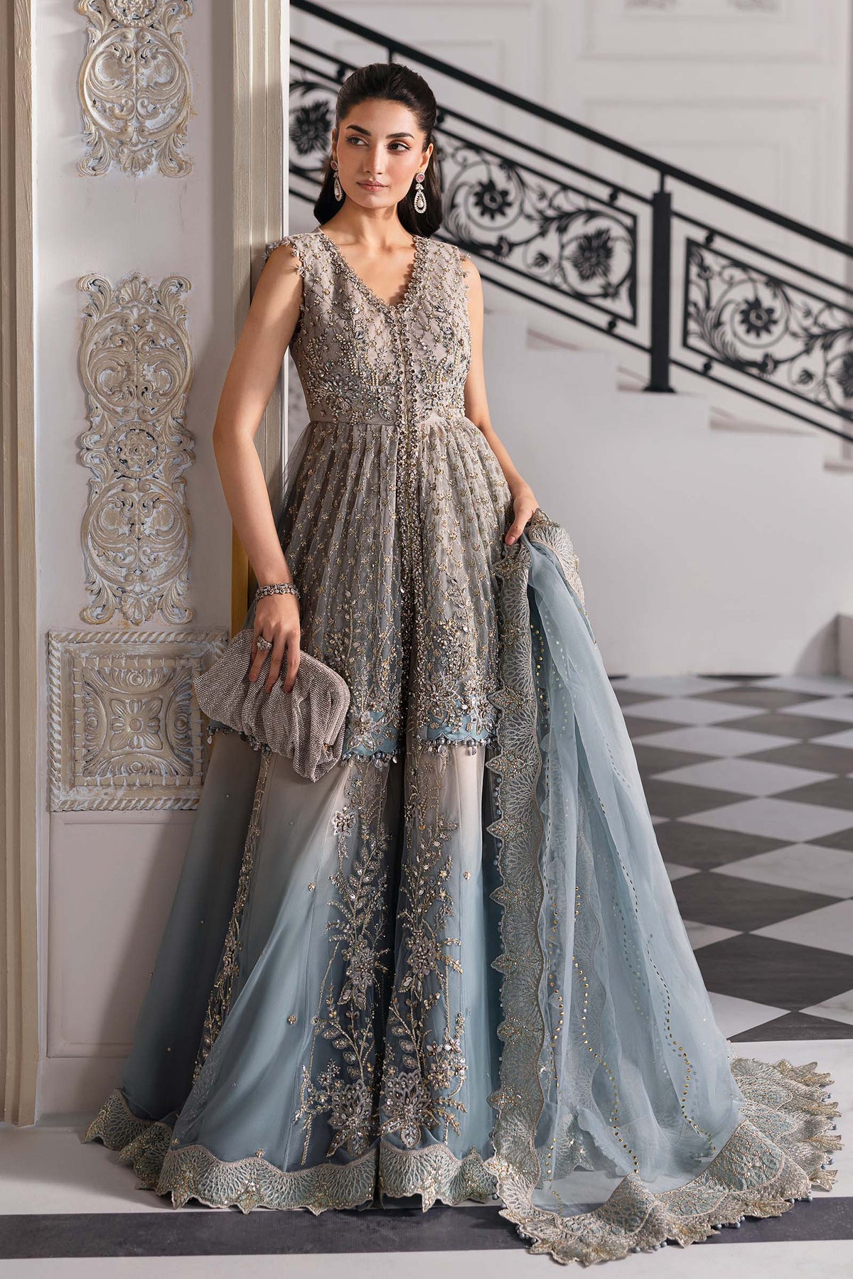Maria B | Mbroidered 2025 | BD-3002 -  Maria B Ladies Clothes - Original Designer Dress - House of Maryam