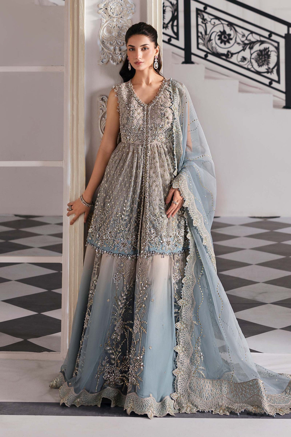 Maria B | Mbroidered 2025 | BD-3002 -  Maria B Ladies Clothes - Original Designer Dress - House of Maryam