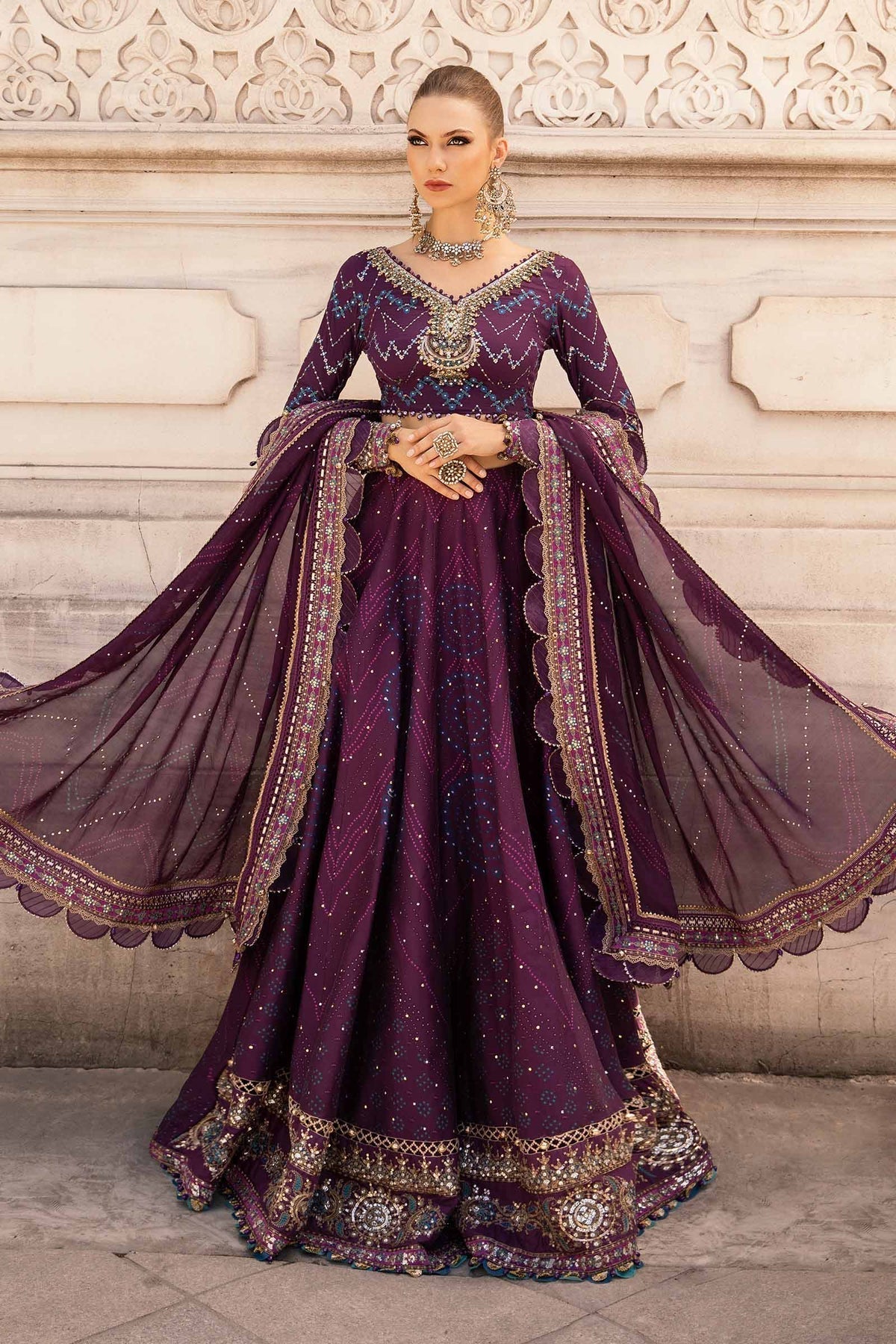 Maria B | Sateen Formals 24 | CST-802 -  Maria B Formal - Original Designer Dress - House of Maryam