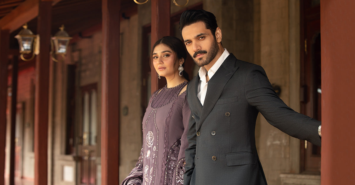 Maria B | Winter Luxe 24 | Velvet DL-1202 -  Maria B Ladies Clothes - Original Designer Dress - House of Maryam